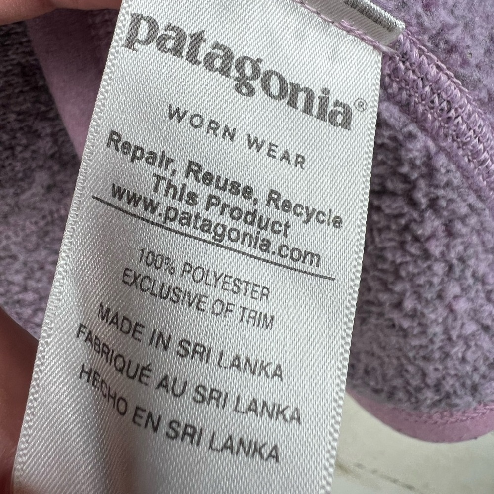 Patagonia Better Sweater 1/4 Zip Girls XXL 16-18 Purple - Picture 5 of 9